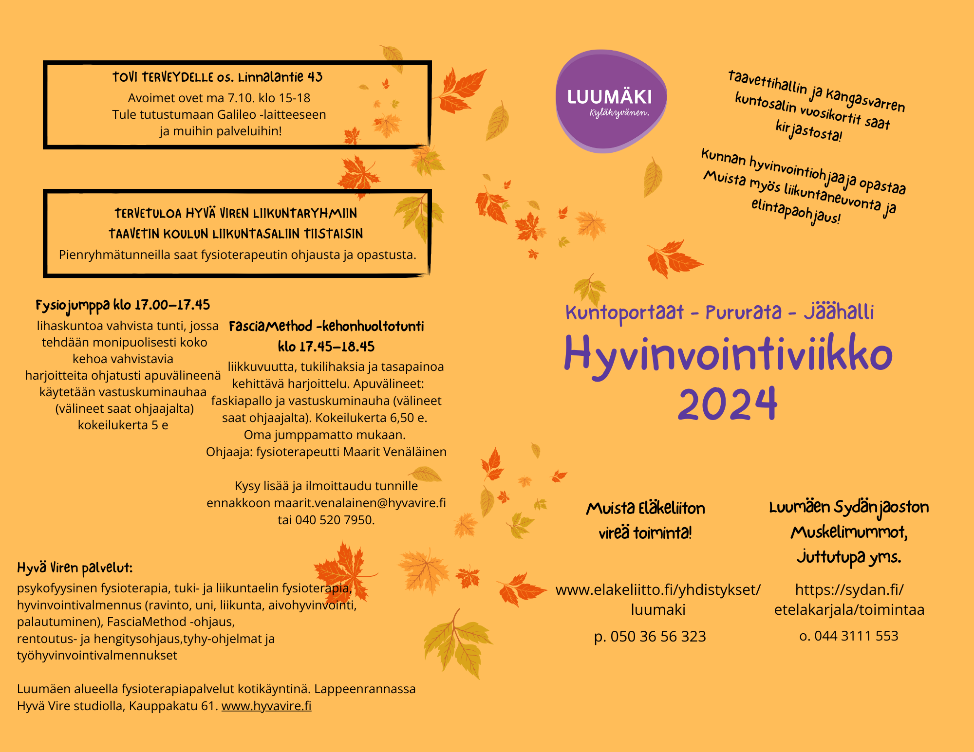 Hyvinvointiviikon ohjelma 